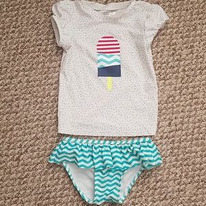 Cat & Jack 4T two piece with swim shirt